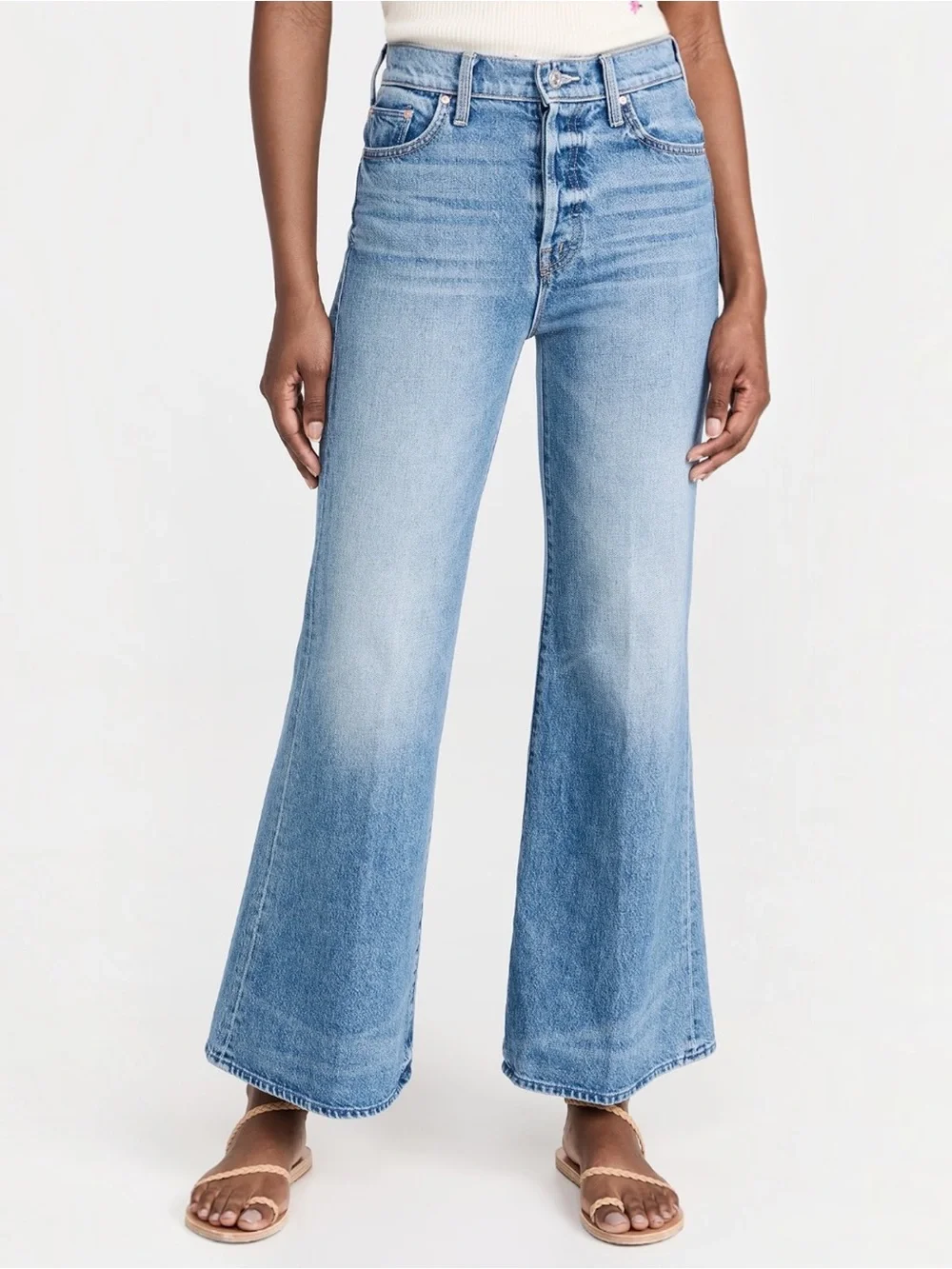 MOTHER Superior The Tomcat Roller Jeans Sz 29 Pretty Is As Pretty Does Wide Leg - Picture 1 of 16